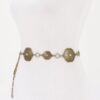 Vintage Metal Chain Belt – Ornate Decorative Plate