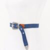 Denim Belt with Multi-Metal Buckle – 1.15″ Wide