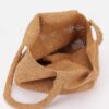 Woven Straw Tote with Mixed-Metal Accents