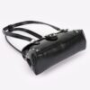 Vegan Leather Studded Shoulder Bag – Buckle Accent