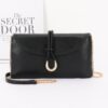 Vegan Leather Envelope Clutch – Braided Knot & Gold Accent