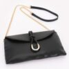 Vegan Leather Envelope Clutch – Braided Knot & Gold Accent