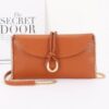 Vegan Leather Envelope Clutch – Braided Knot & Gold Accent