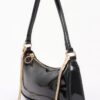 Patent Vegan Leather Shoulder Bag with Chain Strap