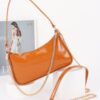 Patent Vegan Leather Shoulder Bag with Chain Strap