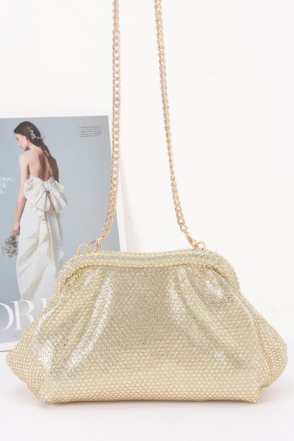 Rhinestone Hot Fix Party Clutch – Removable Chain
