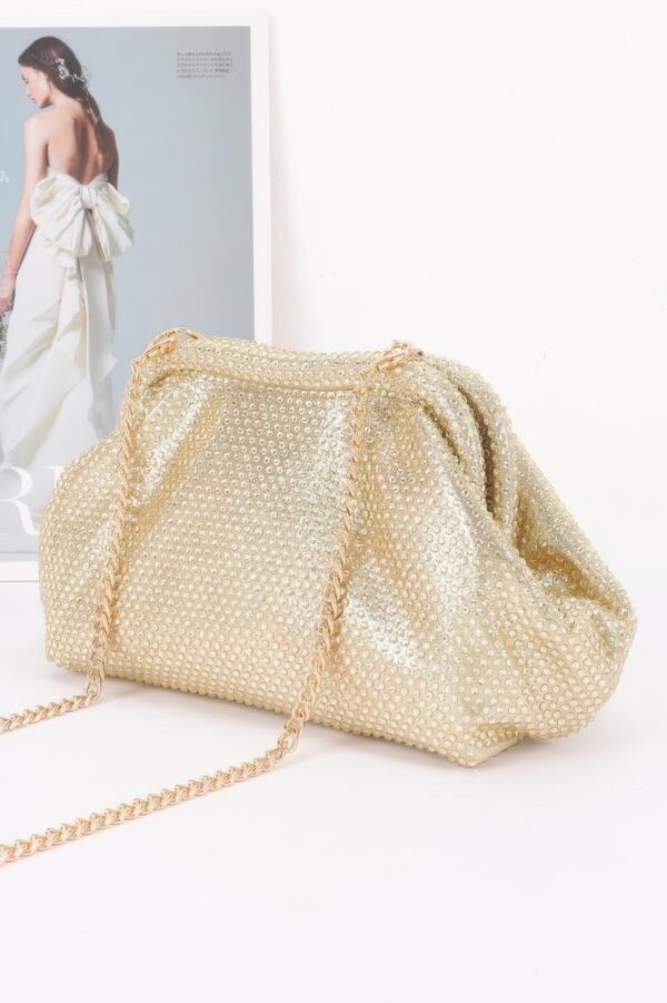 Rhinestone Hot Fix Party Clutch – Removable Chain