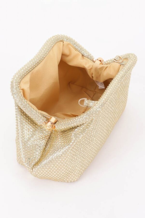 Rhinestone Hot Fix Party Clutch – Removable Chain