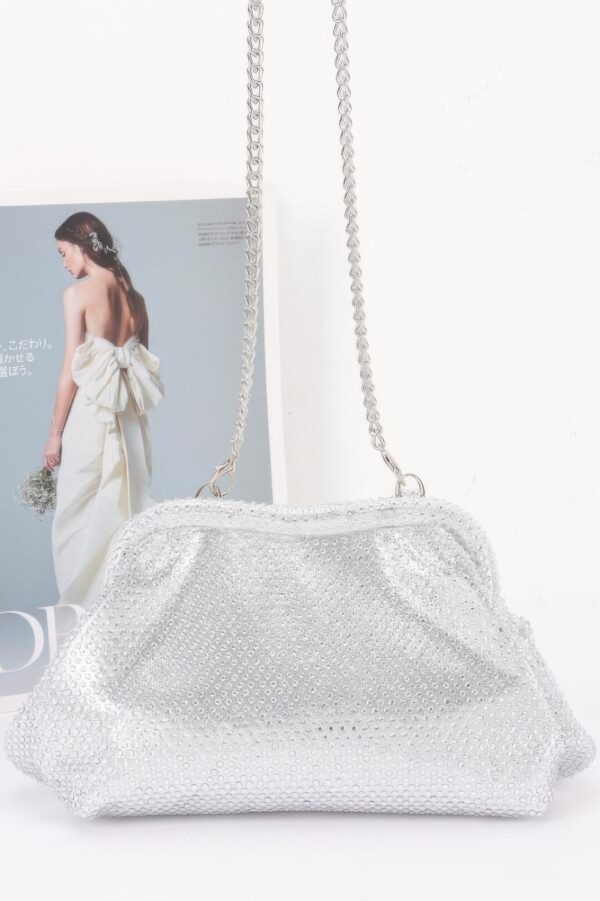 Rhinestone Hot Fix Party Clutch – Removable Chain