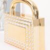 Metallic Acrylic Clutch with Crystal Trim