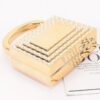 Metallic Acrylic Clutch with Crystal Trim