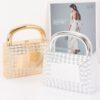 Metallic Acrylic Clutch with Crystal Trim