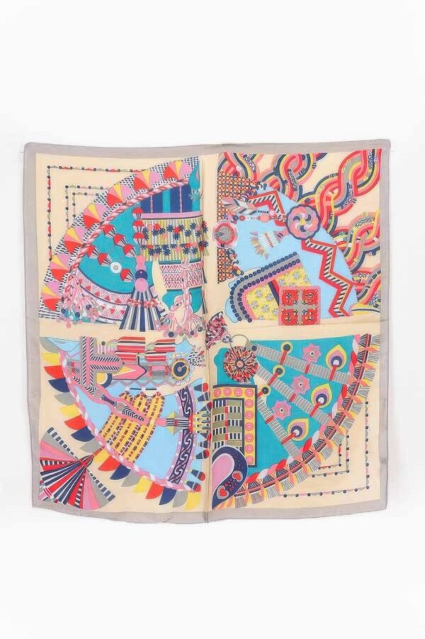 Artistic Geometric Multi-Print Bandana – Lightweight