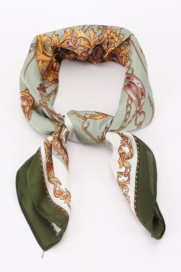 Multi Print Bandana Scarf – Ornate Motif Accent