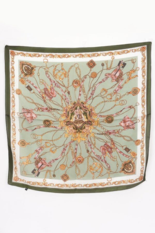Multi Print Bandana Scarf – Ornate Motif Accent