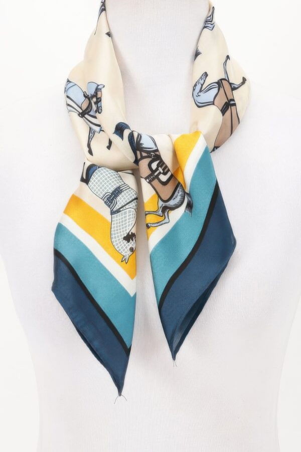 Multi Print Bandana with Equestrian Motifs