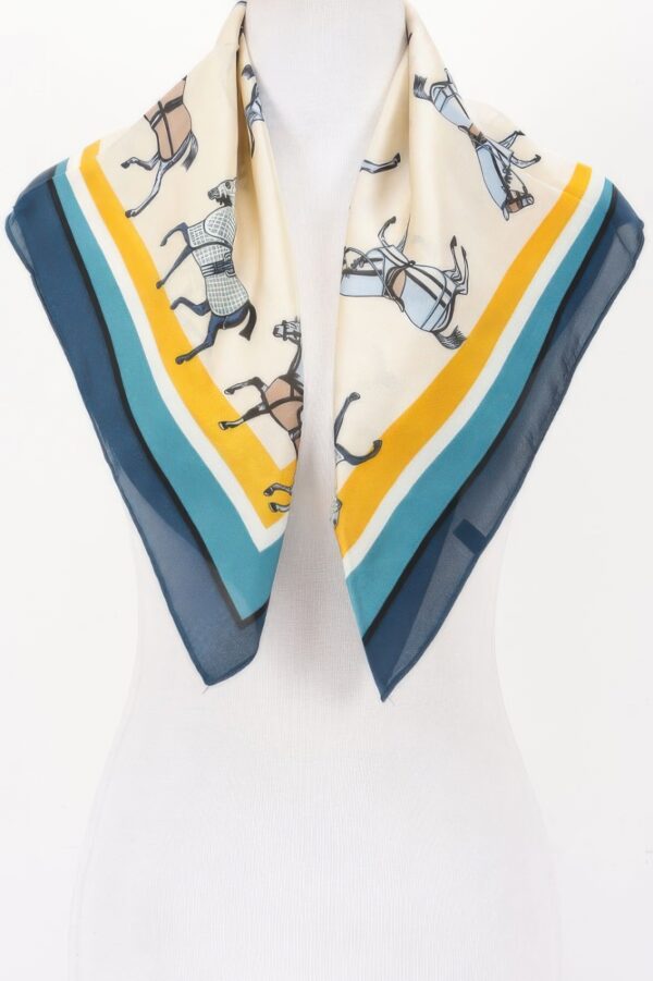 Multi Print Bandana with Equestrian Motifs