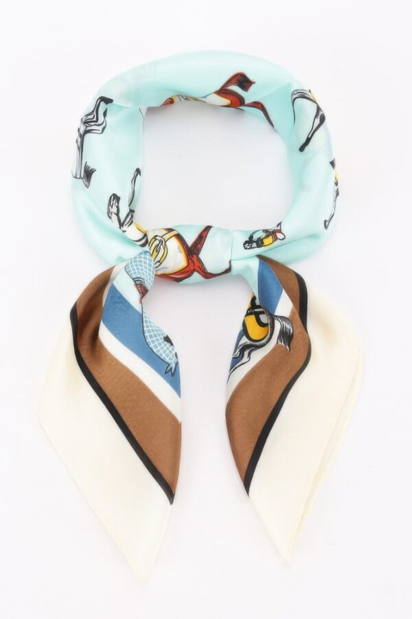 Multi Print Bandana with Equestrian Motifs
