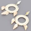 Woven Bamboo Earrings with Natural Seashell Accents