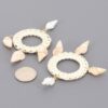 Woven Bamboo Earrings with Natural Seashell Accents