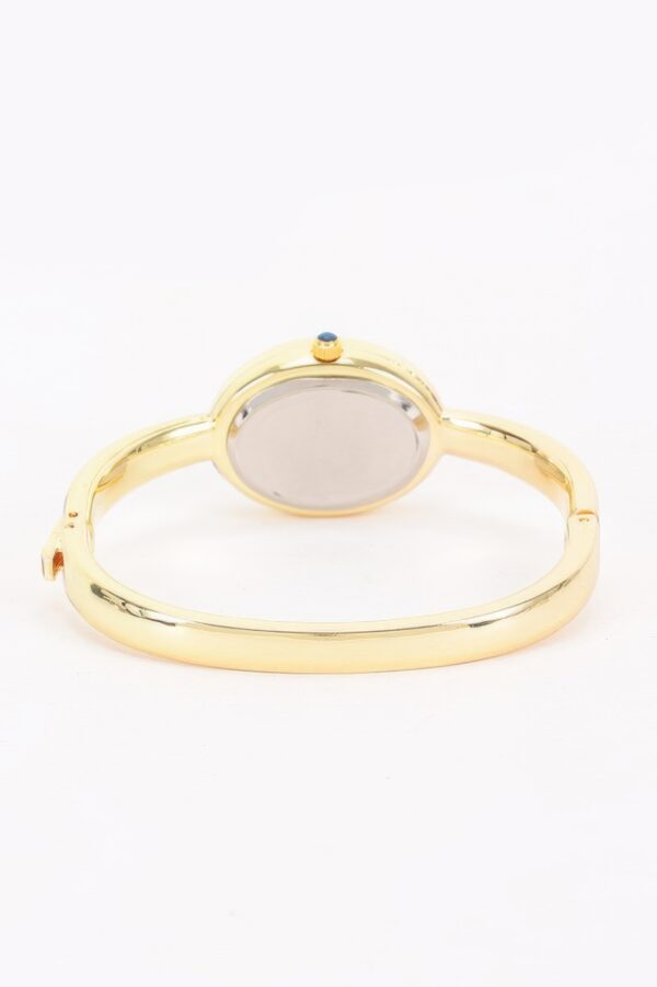 Oval Crystal Cuff Watch – Sparkling Oval Dial