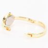 Oval Crystal Cuff Watch – Sparkling Oval Dial