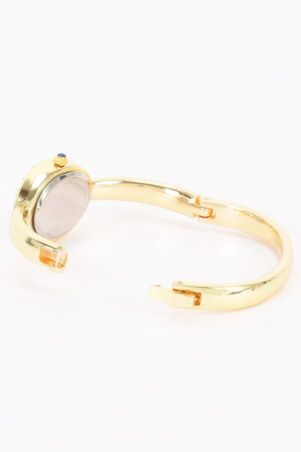 Oval Crystal Cuff Watch – Sparkling Oval Dial