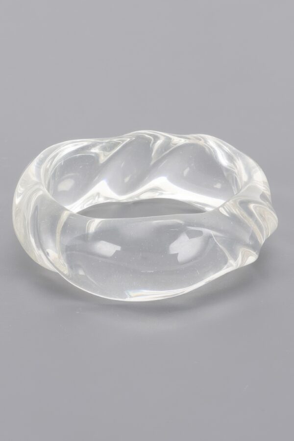Acrylic Bangle – Textured Transparent Style