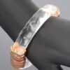 Acrylic Bracelet – Transparent Bangle with Metal Accents