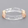 Acrylic Bracelet – Transparent Bangle with Metal Accents