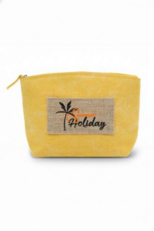 Holiday Patch Cosmetic Pouch – Vintage Palm Tree Accent