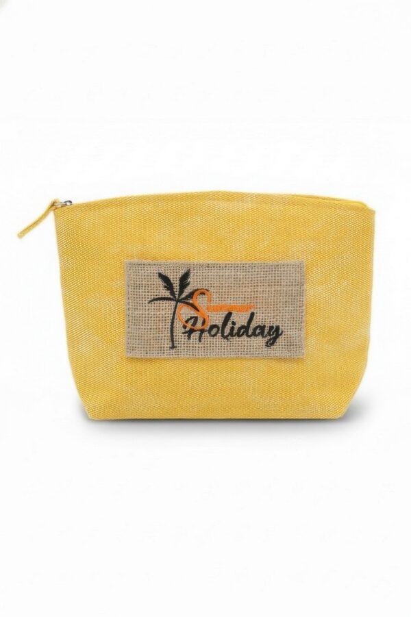 Holiday Patch Cosmetic Pouch – Vintage Palm Tree Accent
