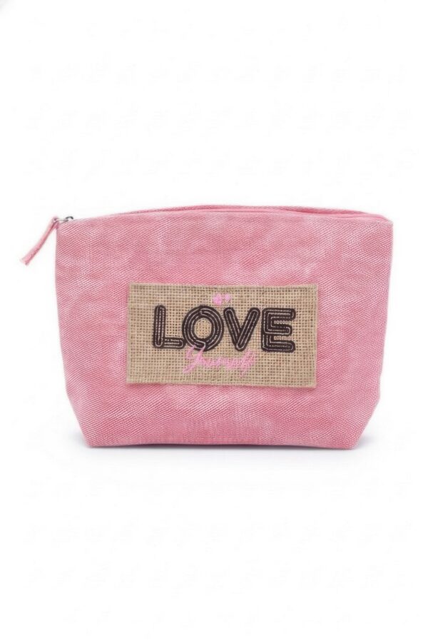 Holiday Patch Cosmetic Pouch – Vintage Palm Tree Accent