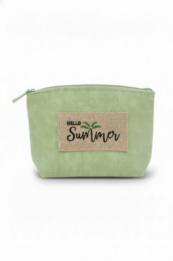 Holiday Patch Cosmetic Pouch – Vintage Palm Tree Accent