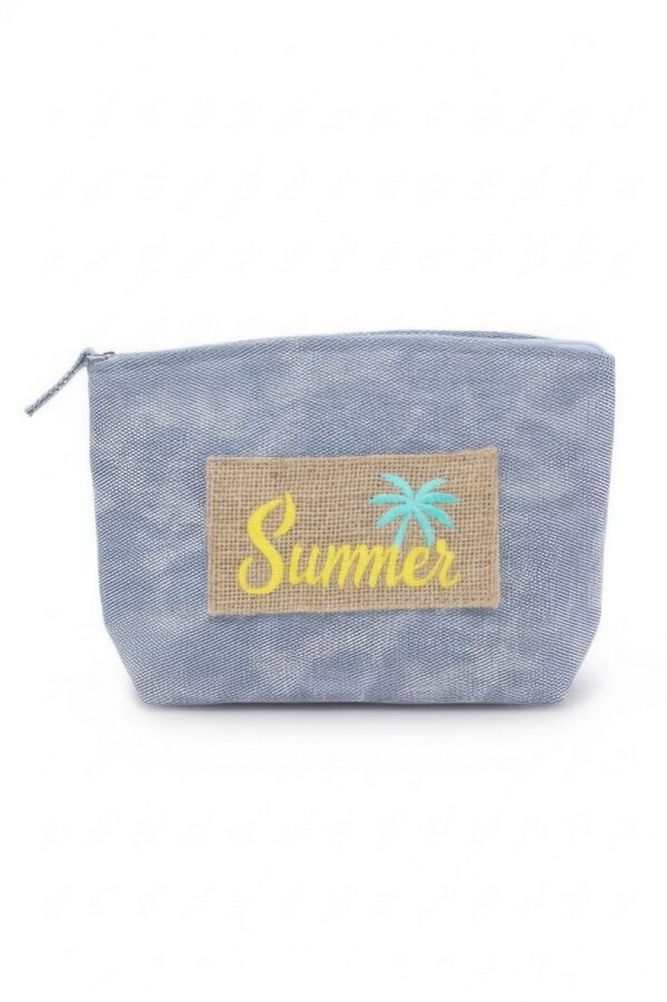 Holiday Patch Cosmetic Pouch – Vintage Palm Tree Accent