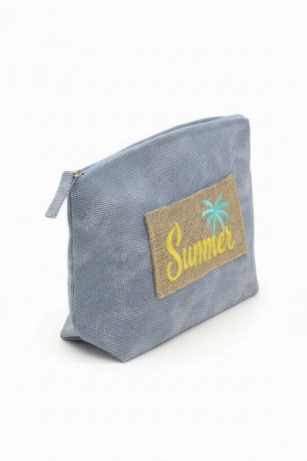 Holiday Patch Cosmetic Pouch – Vintage Palm Tree Accent