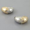 Two-Toned Crescent Hoop Earrings – Sleek Curved Hoops