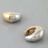 Two-Toned Crescent Hoop Earrings – Sleek Curved Hoops