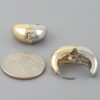 Two-Toned Crescent Hoop Earrings – Sleek Curved Hoops