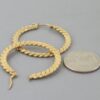 Mid-Size Twisted Hoop Earrings – Textured Silhouette