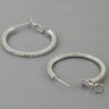 Rhinestone Lined Hoop Earrings – Polished Sparkle