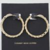 Snake-Scale Hoop Earrings with Jewel Accents