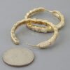 Snake-Scale Hoop Earrings with Jewel Accents
