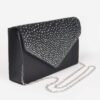 Rhinestone Satin Evening Clutch – Structured Sparkle