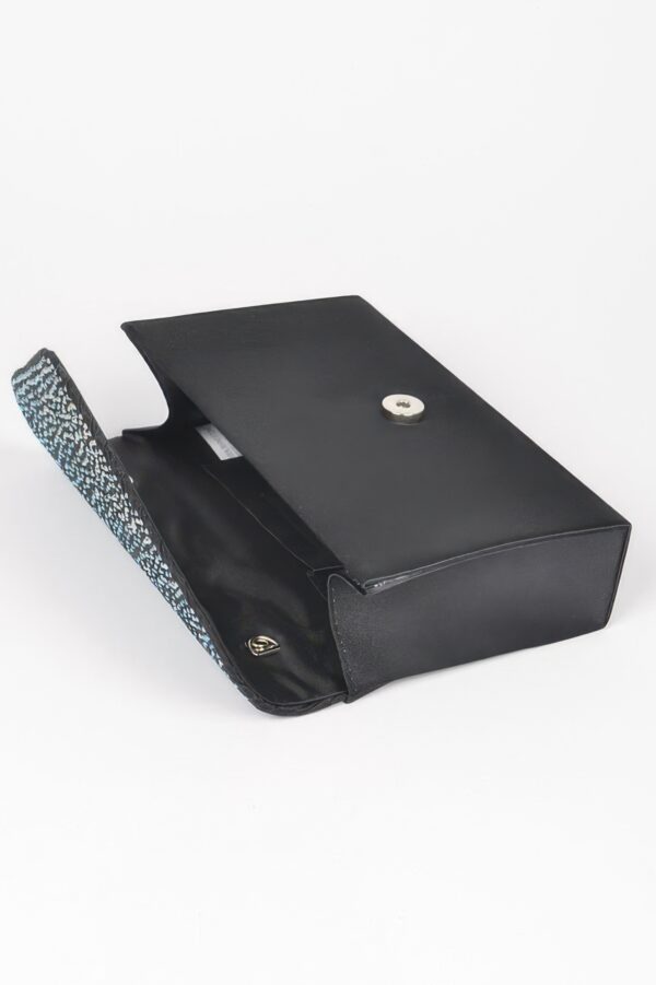 Rhinestone Satin Evening Clutch – Structured Sparkle
