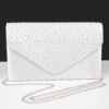 Rhinestone Satin Evening Clutch – Structured Sparkle