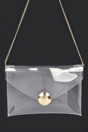 Clear PVC Clutch with Statement Metal Buckle