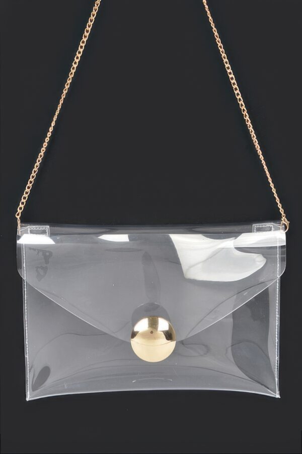 Clear PVC Clutch with Statement Metal Buckle