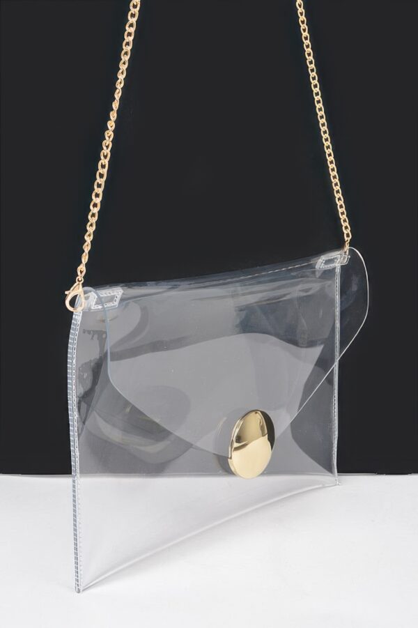 Clear PVC Clutch with Statement Metal Buckle