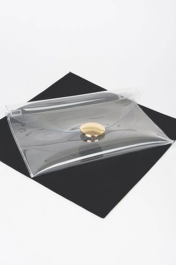 Clear PVC Clutch with Statement Metal Buckle
